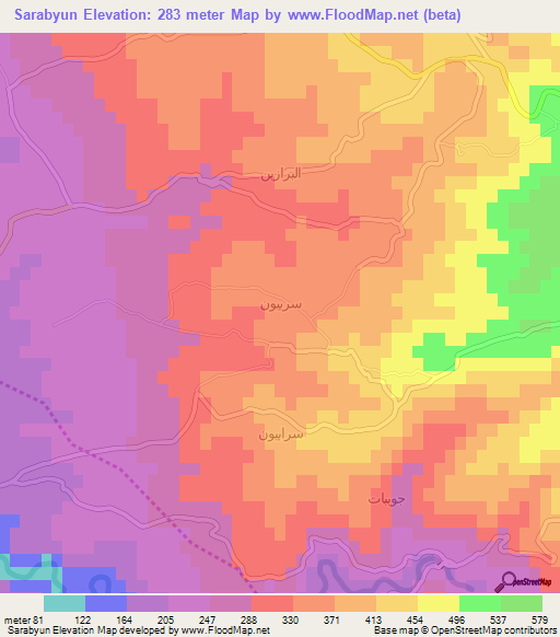 Sarabyun,Syria Elevation Map