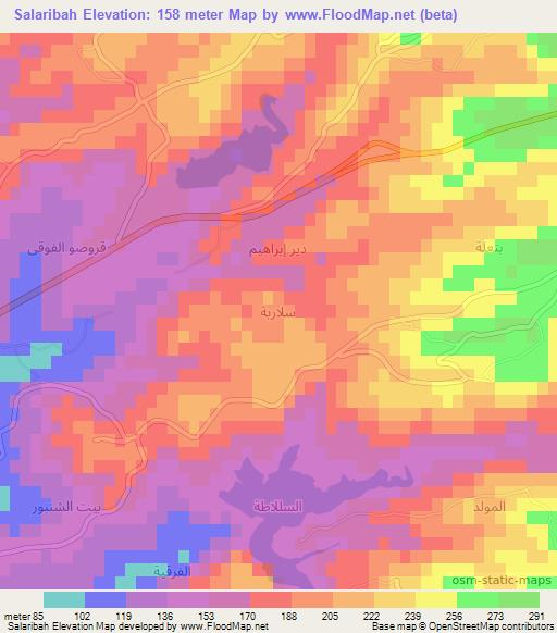 Salaribah,Syria Elevation Map