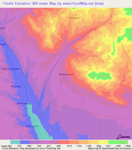 Chullu,Azerbaijan Elevation Map