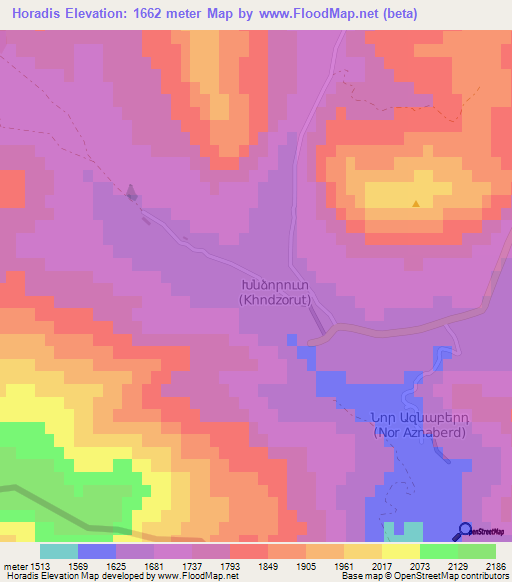 Horadis,Armenia Elevation Map