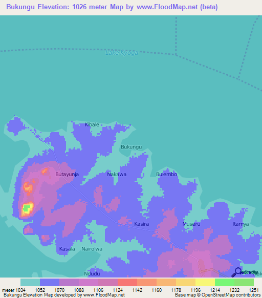 Bukungu,Uganda Elevation Map