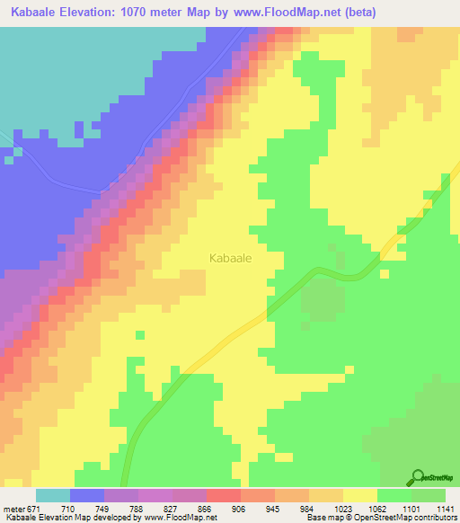 Kabaale,Uganda Elevation Map