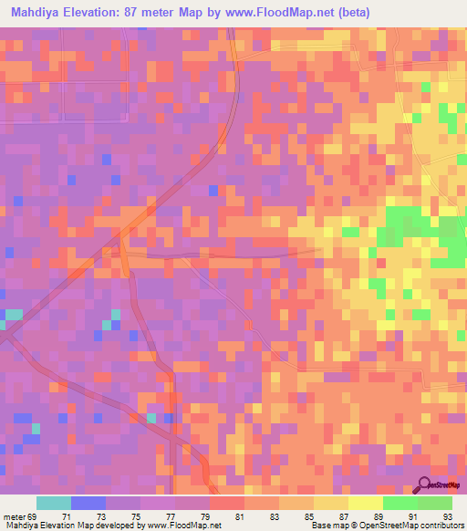 Mahdiya,Egypt Elevation Map