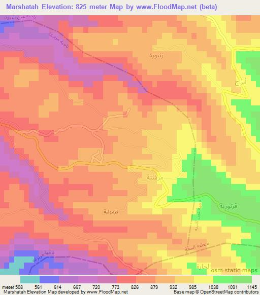 Marshatah,Syria Elevation Map