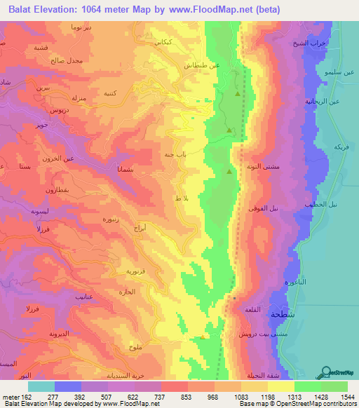Balat,Syria Elevation Map