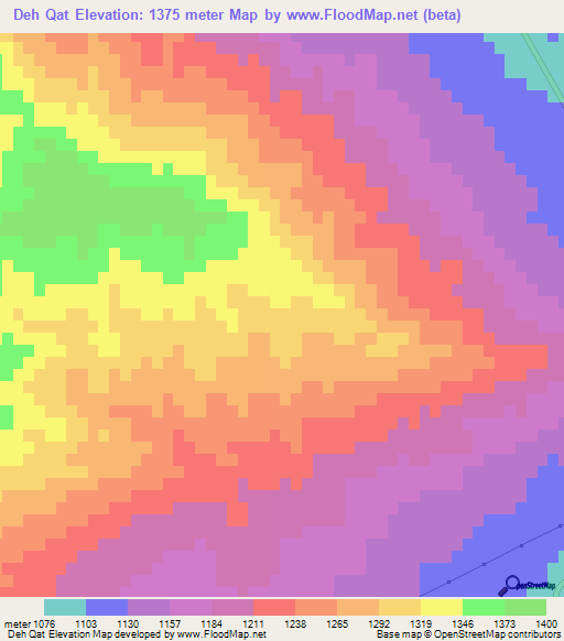 Deh Qat,Iran Elevation Map