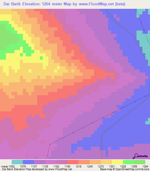 Dar Barik,Iran Elevation Map