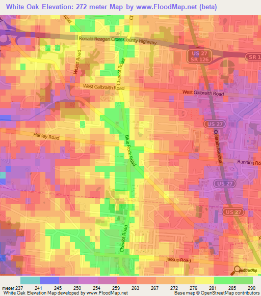 Elevation of White Oak,US Elevation Map, Topography, Contour