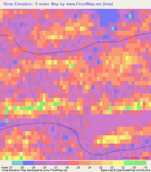 Kirse,Kazakhstan Elevation Map