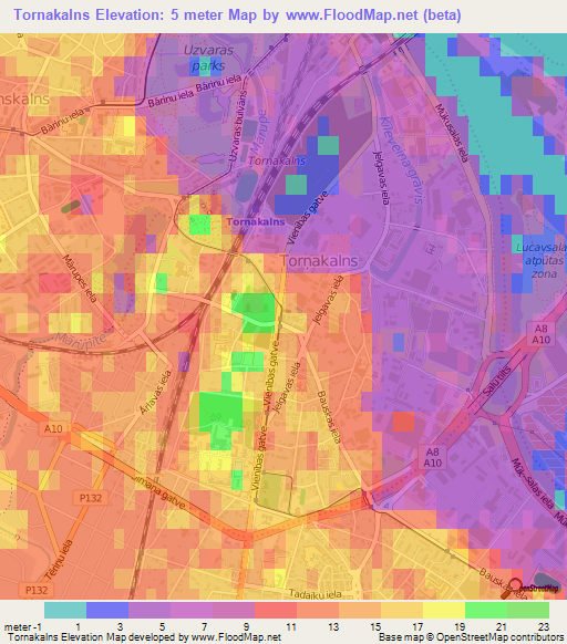 Tornakalns,Latvia Elevation Map