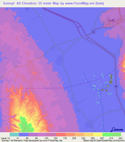 Someyl `Ali,Iran Elevation Map