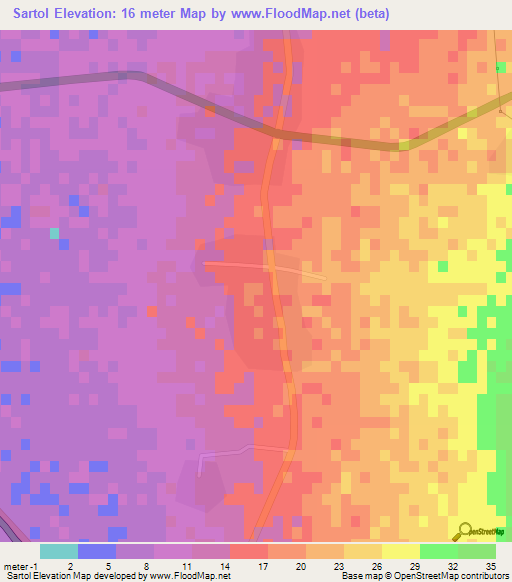 Sartol,Iran Elevation Map