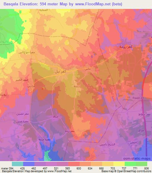 Basqala,Syria Elevation Map