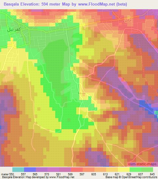 Basqala,Syria Elevation Map