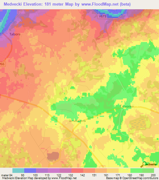 Medvecki,Latvia Elevation Map