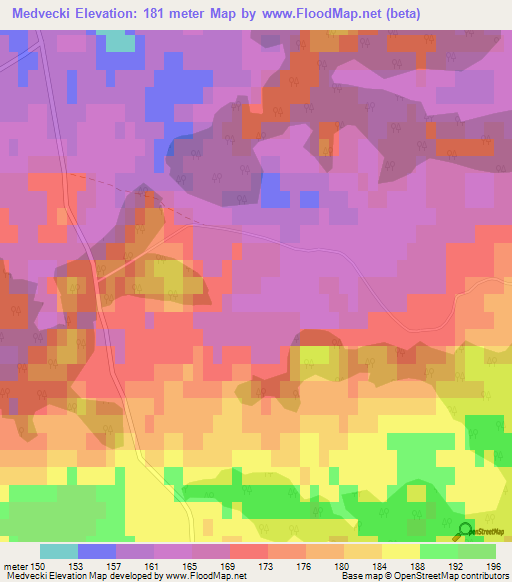 Medvecki,Latvia Elevation Map