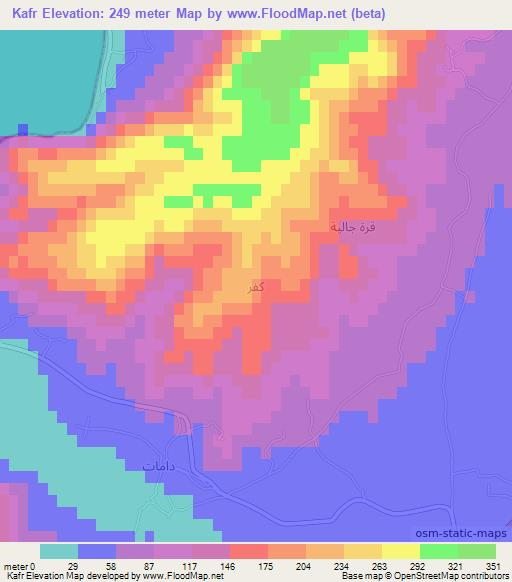 Kafr,Syria Elevation Map