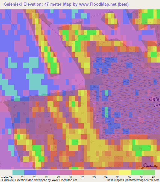 Galenieki,Latvia Elevation Map