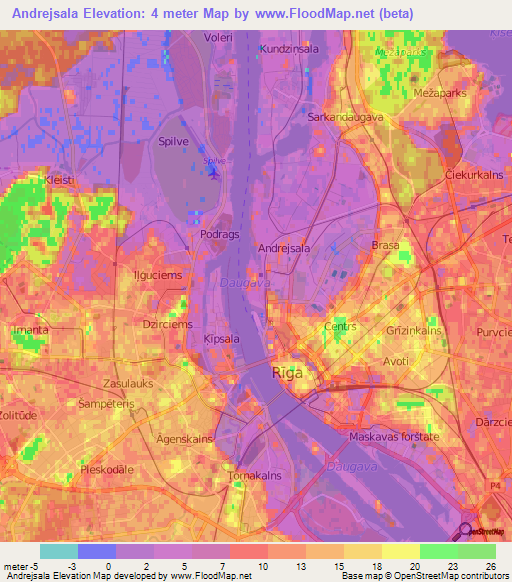 Andrejsala,Latvia Elevation Map
