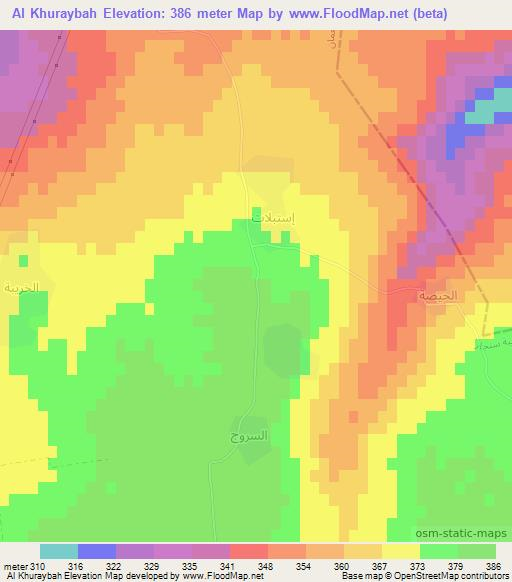 Al Khuraybah,Syria Elevation Map