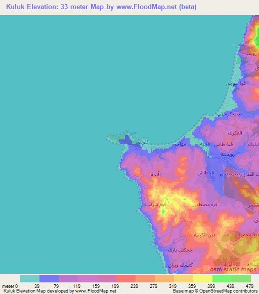 Kuluk,Syria Elevation Map