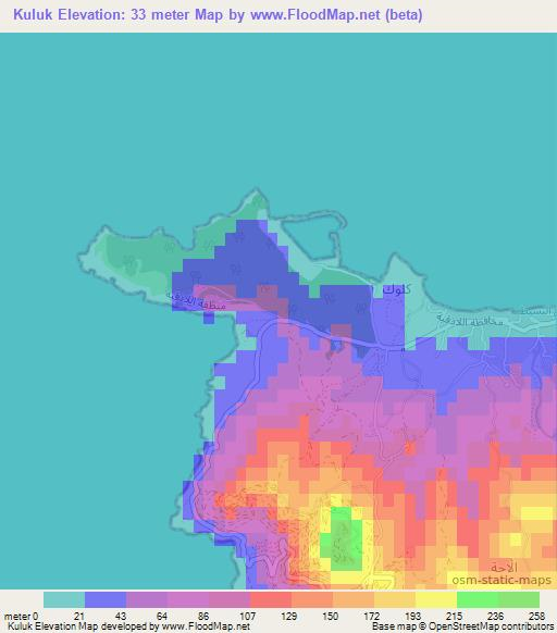 Kuluk,Syria Elevation Map