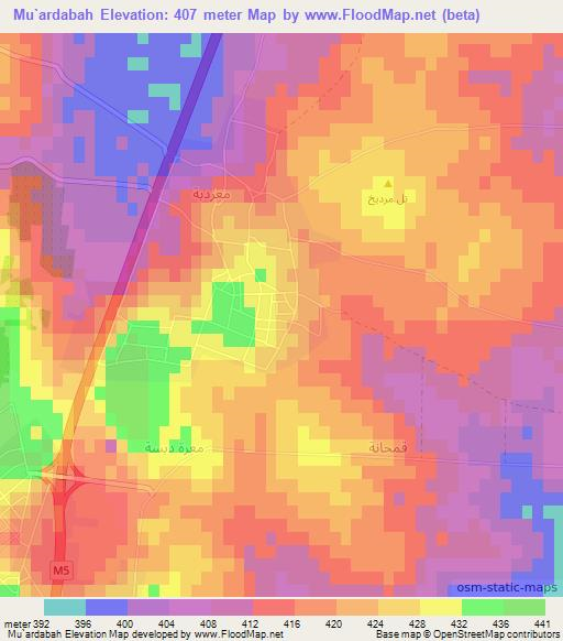Mu`ardabah,Syria Elevation Map