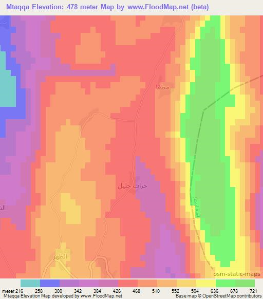 Mtaqqa,Syria Elevation Map