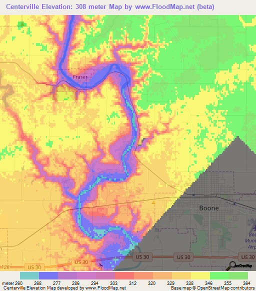 Elevation of Centerville,US Elevation Map, Topography, Contour