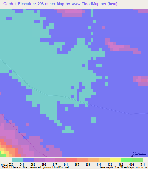 Garduk,Iran Elevation Map