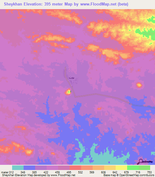 Sheykhan,Iran Elevation Map