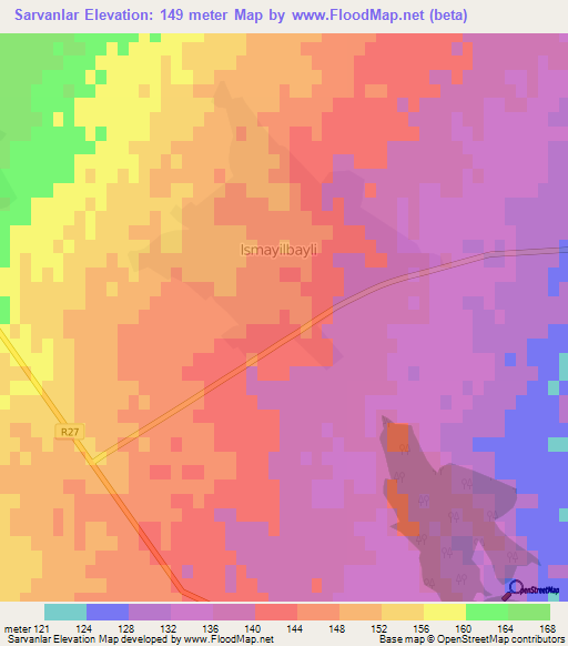 Sarvanlar,Azerbaijan Elevation Map