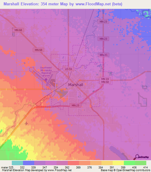Elevation of Marshall,US Elevation Map, Topography, Contour