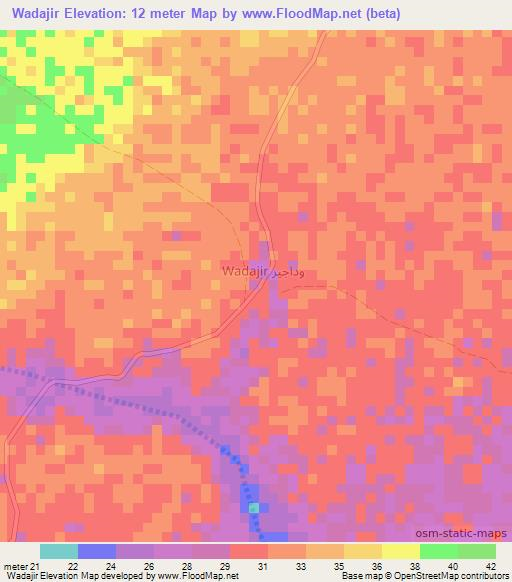 Wadajir,Somalia Elevation Map