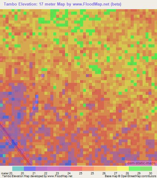 Tambo,Somalia Elevation Map