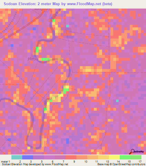 Sodoan,Somalia Elevation Map