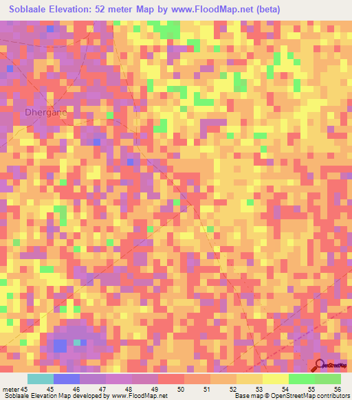 Soblaale,Somalia Elevation Map