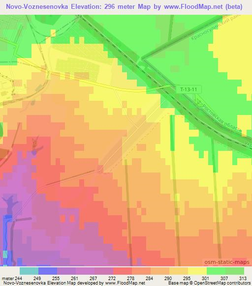 Novo-Voznesenovka,Ukraine Elevation Map
