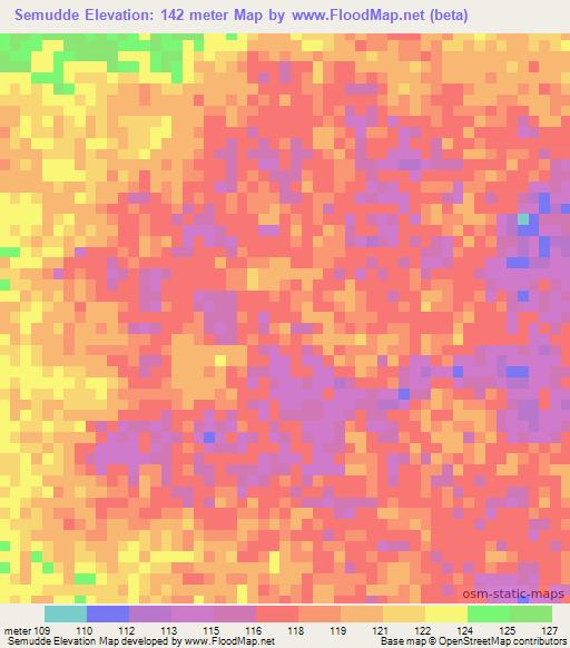 Semudde,Somalia Elevation Map
