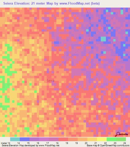 Seiera,Somalia Elevation Map