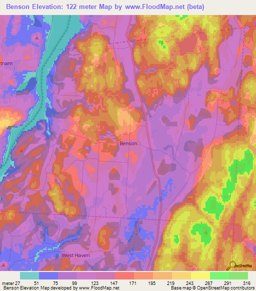 Elevation of Benson,US Elevation Map, Topography, Contour