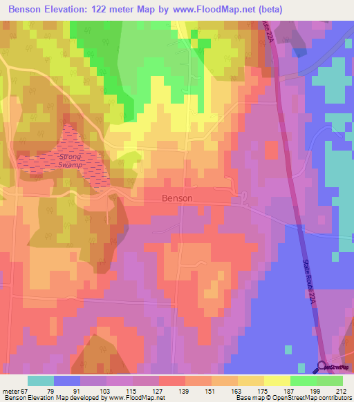 Elevation of Benson,US Elevation Map, Topography, Contour