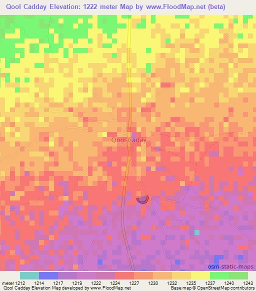 Qool Cadday,Somalia Elevation Map