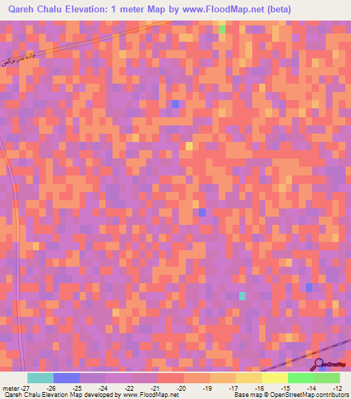 Qareh Chalu,Iran Elevation Map