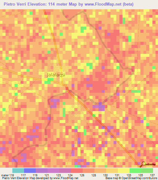 Pietro Verri,Somalia Elevation Map