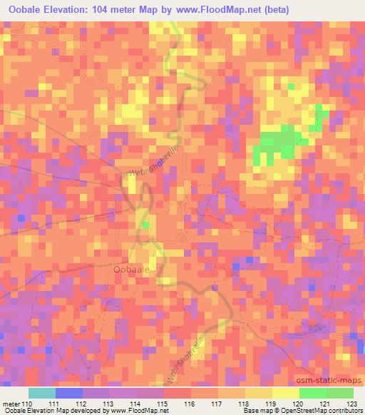 Oobale,Somalia Elevation Map