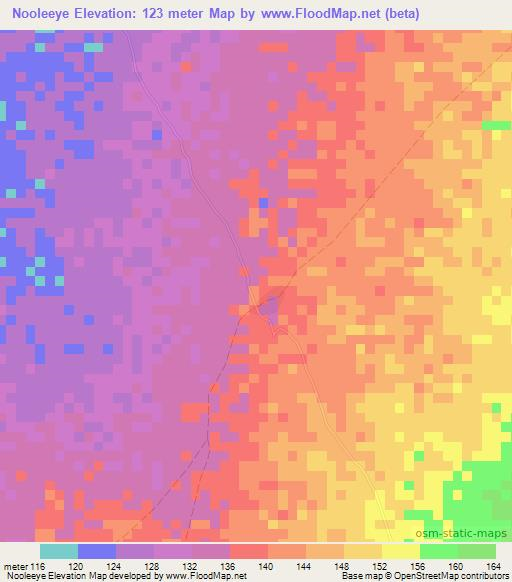 Nooleeye,Somalia Elevation Map
