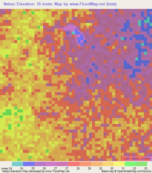 Nebso,Somalia Elevation Map