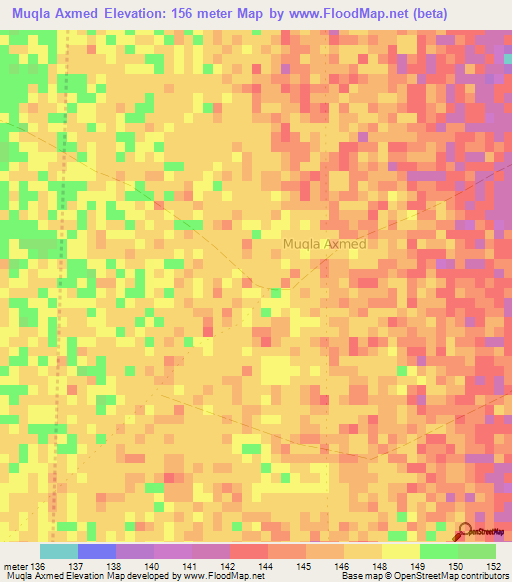Muqla Axmed,Somalia Elevation Map