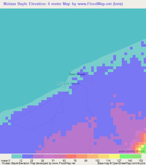 Mulaax Beyle,Somalia Elevation Map